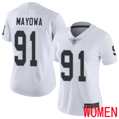 Oakland Raiders Limited White Women Benson Mayowa Road Jersey NFL Football #91 Vapor Jersey